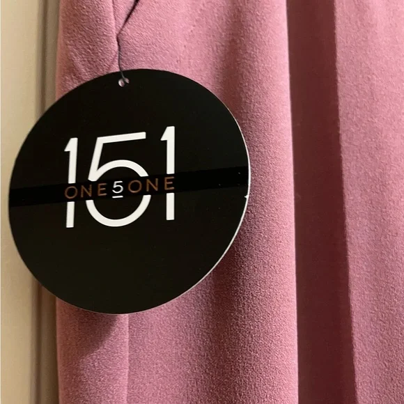 NWT One 5 One Women’s High Rise Pull On Wide Leg Trousers Pants Misty Rose XL - Picture 3 of 8